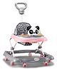 Baby Panda Musical Walker with Parental Handle  Pink| Adjustable Height| Compact Fold| Activity Toy Tray with Light| Smooth Swivel Wheels| Padded Cushion Seat| Toy 618 Months Boy & Girls