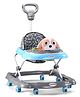Baby Puppy Musical Walker with Parental Handle  Blue| Adjustable Height| Compact Fold| Activity Toy Tray with Light| Smooth Swivel Wheels| Padded Cushion Seat| Toy 618 Months Boy & Girls