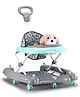 Puppy Baby Walker & Rocker - Green| Removable Foot Mat| Music Tray & Parental Push Handle| Compact Fold| Smooth Multi-Directional Wheels| 6-18 Months| Adjustable Height| Soft Cushion Seat