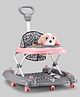 Puppy Baby Walker & Rocker - Pink| Removable Foot Mat| Music Tray & Parental Push Handle| Compact Fold| Smooth Multi-Directional Wheels| 6-18 Months| Adjustable Height| Soft Cushion Seat