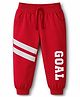 Doodle Poodle Single Jersey Knit Full Length Lounge Pant With Text Print - Red