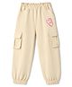 Honeyhap Premium 100% Cotton Looper Knit Full Length Hearts Printed Lounge Pant With Cargo Pockets & Bio Wash - Peachy Keen