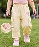 Honeyhap Premium 100% Cotton Looper Knit Full Length Hearts Printed Lounge Pant With Cargo Pockets & Bio Wash - Peachy Keen