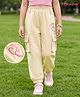 Honeyhap Premium 100% Cotton Looper Knit Full Length Hearts Printed Lounge Pant With Cargo Pockets & Bio Wash - Peachy Keen