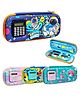 VGRASSP Small Stationery Pencil Case For Kids With Built-in Mini Calculator - EVA Zipper Pouch With Multi Storage - Color And Design May Vary