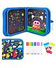 VGRASSP Reusable 14 Pages Slate Book For Kids With 12 Washable Markers And Wet Wipes - Erasable Drawing Chalk Pad - Color May Vary