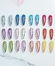 Ribbon candy Set Of 12 Glitter Embellished Snap Clips - Multi Colour