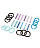 Ribbon candy Set Of 60 Solid & Glittered Hair Accessories Set - Blue & Purple