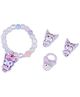 Ribbon candy Cartoon Applique Detailed Jewellery Set - Purple