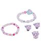 Ribbon candy Cartoon Applique & Beads Detailed Jewellery Set - Purple