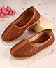 Cute Walk by Babyhug Slip on Self Designed Mojaris - Brown