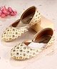 Cute Walk by Babyhug Slip On Mojaris With Sequin Embroidery - Golden