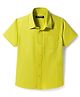 Pine Kids Cotton Woven Half Sleeves Solid Shirt - Lime Green