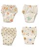 OBABY Muslin Reusable Toddler Baby Absorbent Potty Training Pants Pack OF 4 (6-12Months)