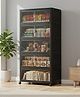 House Of Quirk Foldable Storage Box with Wheels & Transparent Windows Multi-Layer Plastic Wardrobe Organizer for Clothes Bags Toys & Home Storage - Black 4 Layer