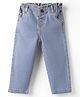Bonfino Cotton Woven Full Length Washed Jeans - Light Blue