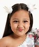 Aye Candy Glitter Embellished Bunny Applique & Fur Detailed Alligator Hair Clip - White