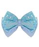 Aye Candy Holographic Bow Applique Detailed Sequins Embellished Hair Clip - Blue