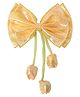 Aye Candy Bow Applique Detailed Tulips Designed Alligator Clip - Yellow