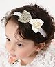 Aye Candy Little Sister Bow Headband-Gold,White