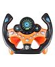 Vikrida Interactive Steering Wheel Driving Toy for Kids 360° Rotating Car Simulator with Lights, Music & Sound Effects  Orange