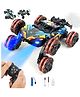 Vikrida 6-Wheel RC Stunt Car for Kids  2.4GHz Remote Control Off-Road Car with Lights, Spray Function & 360° Rotation  Multicolor