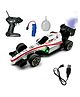 Vikrida 1:14 Scale RC Formula Racing Car 4-Wheel High-Speed 15 Km/h Remote Control Car with Light & Flame Spray Effect  Red