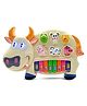 Vikrida Musical Cow Piano Toy for Kids Multicolor Early Learning Music Toy with Flashing Lights, Animal Sounds & Piano Keys  Plastic