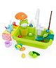 Vikrida Big Size Frog-Themed Kids Play Sink Automatic Water Cycle System with Fishing Game, Dish Rack & Play Food  Pretend Play Toy