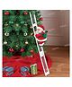 Vikrida Electric Santa Climbing Ladder Decoration Animated Rope-Climbing Santa Claus Doll Hanging Ornament for Christmas Decor
