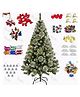 Vikrida 5.5 Feet Artificial Pine Snow Christmas Tree Perfect for Christmas Decoration with 82 pcs Decorations (Ornaments)