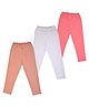 Nino Bambino Organic Cotton Knit  Pack of 3 Solid Leggings - Multi Colour