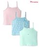 Honeyhap Premium Cotton Elastane Knit Sleeveless Slips with Bio Finish & Floral Print Pack of 3 - Festival Bloom Atomizer & Bay