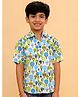 The Mom Store Cotton Woven Half Sleeves Hot Air Balloons  Printed Shirt - Multi Colour
