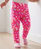 Doodle Poodle Single Jersey Knit Full Length Leggings With Floral Print - Light Pink