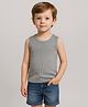 Sportking Knit Sleeveless Solid Thermal Vest - Grey
