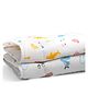 Carerio Newborn Baby Godadi Soft Mulmul Cotton Baby Bed Godadi Crib Sheet Cartoon Mat Bedding Pack of 2 - White