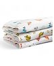 Carerio Newborn Baby Godadi, Soft Mulmul Cotton Baby Bed, Godadi, Crib Sheet, Cartoon Mat Bedding, Multicolor (Medium, Pack of 3 (01))