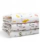 Carerio Newborn Baby Godadi, Soft Mulmul Cotton Baby Bed, Godadi, Crib Sheet, Cartoon Mat Bedding, Multicolor (Medium, Pack of 3 (02))