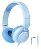 FINGERS HappyHertz Wired Headphones for Kids (85 dB Volume Limit Safe Sound, Super-Soft Cushions, Foldable Design, Tangle-free Cable, Perfect for Music, Learning & Fun) - Cool Blue