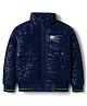 Junior Killer Full Sleeves Typography Printed Light Winter Padded Jacket - Navy Blue