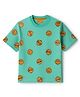Junior Killer Half Sleeves Emojis Printed Tee - Mint Green