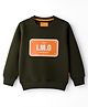 Junior Killer Full Sleeves Typography Printed Light Winter Sweatshirt - Green