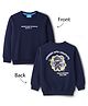 Junior Killer Full Sleeves Paintbrush Ninja Printed Light Winter Sweatshirt - Navy Blue
