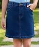 Pine Kids Denim Woven Solid Colour Skirt - Navy Blue