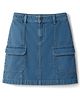 Pine Kids Denim Woven Solid Color Skirt - Blue