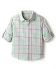 JASH KIDS Cotton Woven Full Sleeves Shirts With Checks - Light Green
