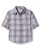 JASH KIDS Cotton Woven Fuill Sleeves Shirts With Checks - Grey