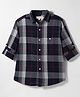 JASH KIDS Cotton Woven Full Sleeves Checks Shirt - Navy Blue