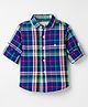 JASH KIDS Cotton Woven Full Sleeves Checks Shirt - Blue